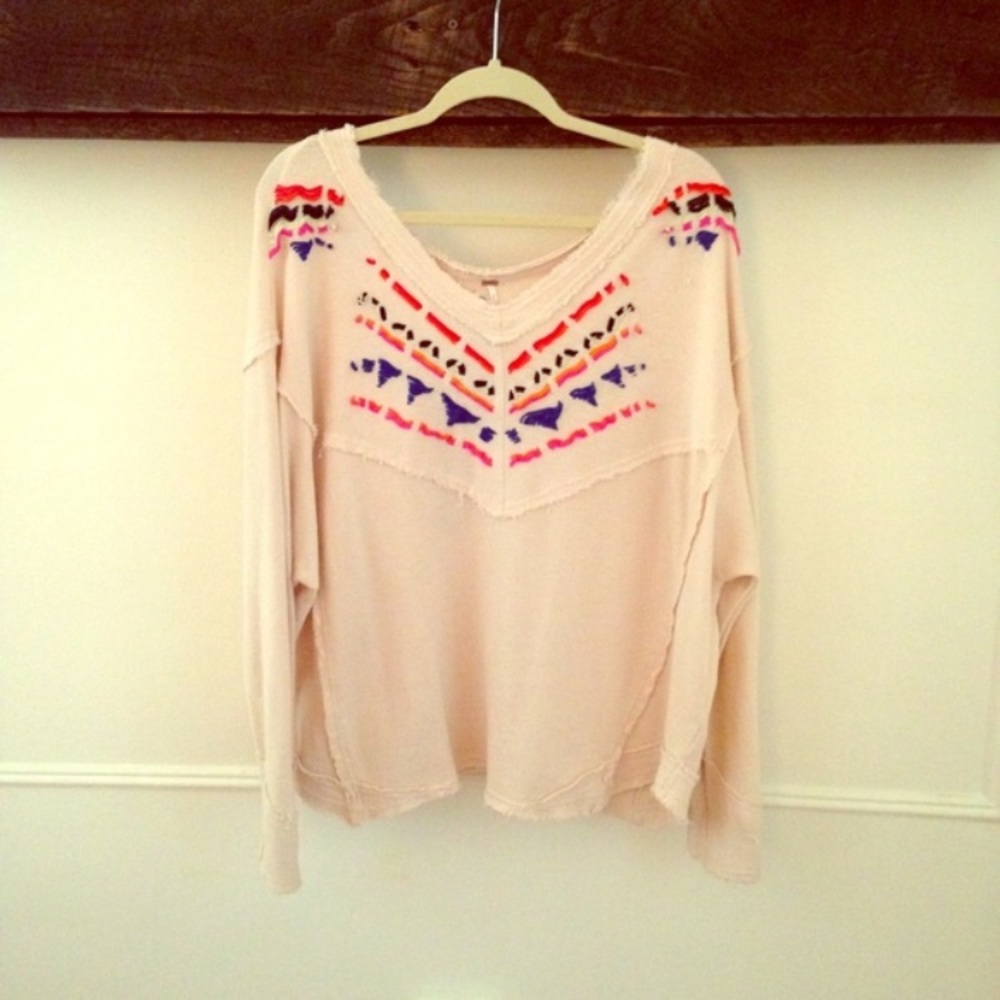 Free people embroidered yarn thermal